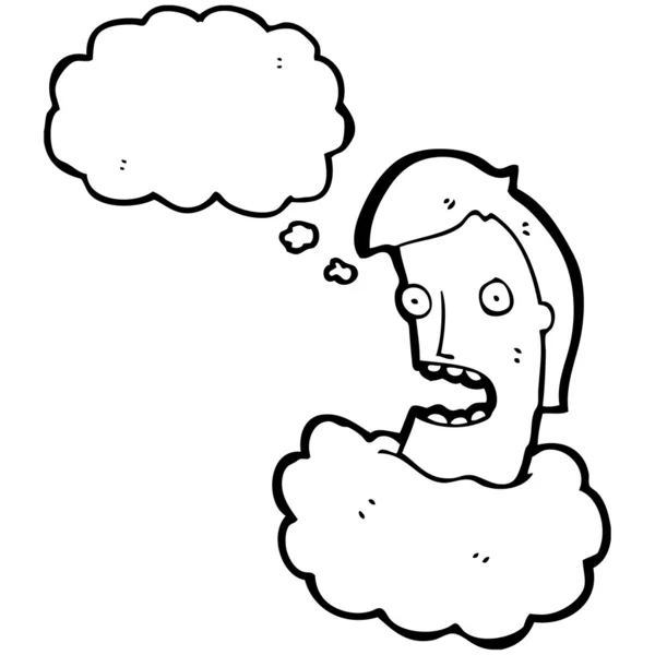 Head in clouds — Stock Vector