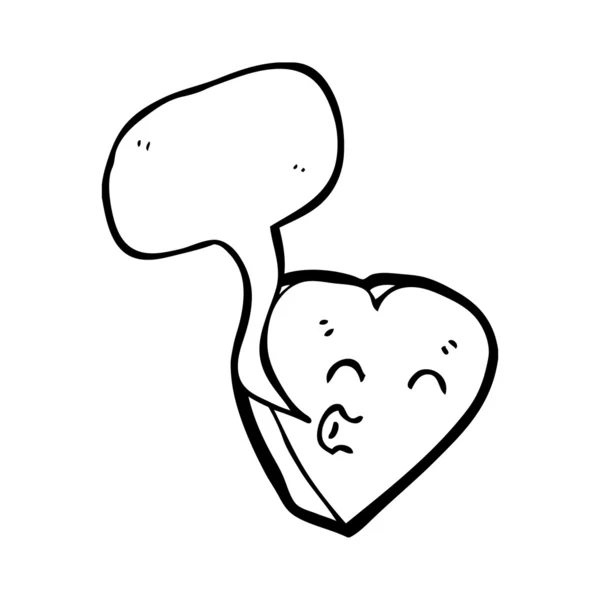 Little love heart character — Stock Vector