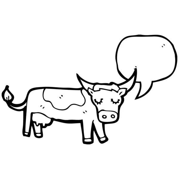 Cow with speech bubble — Stock Vector