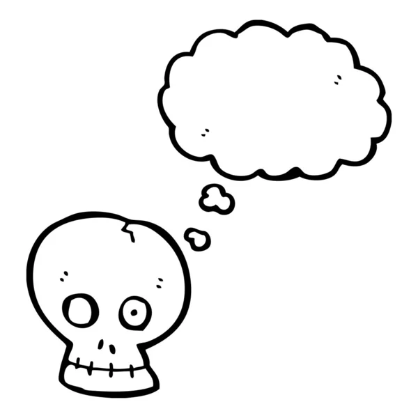 Spooky halloween skull — Stockvector