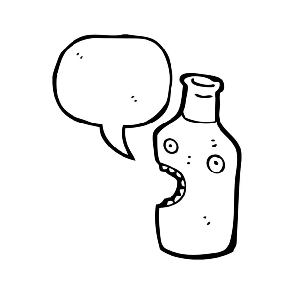 Botella que habla — Archivo Imágenes Vectoriales