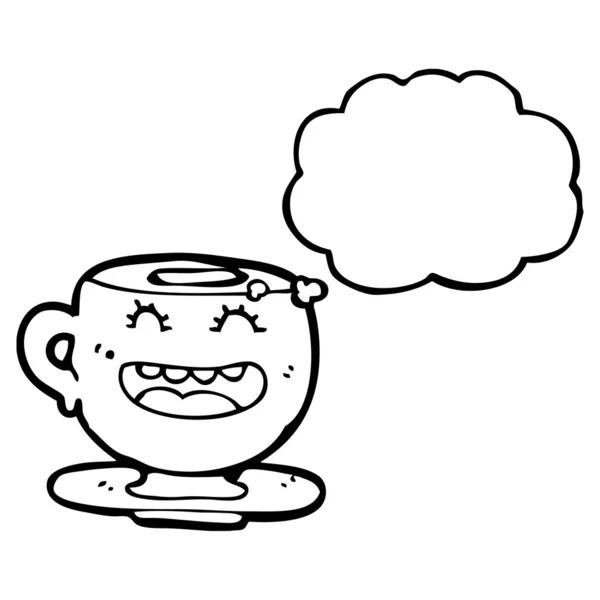 Tasse de thé heureux — Image vectorielle