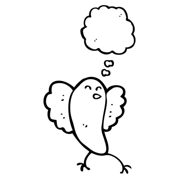 Pájaro con burbuja del habla — Vector de stock