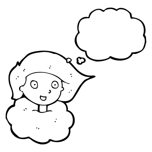 Cabeza en Nubes — Vector de stock