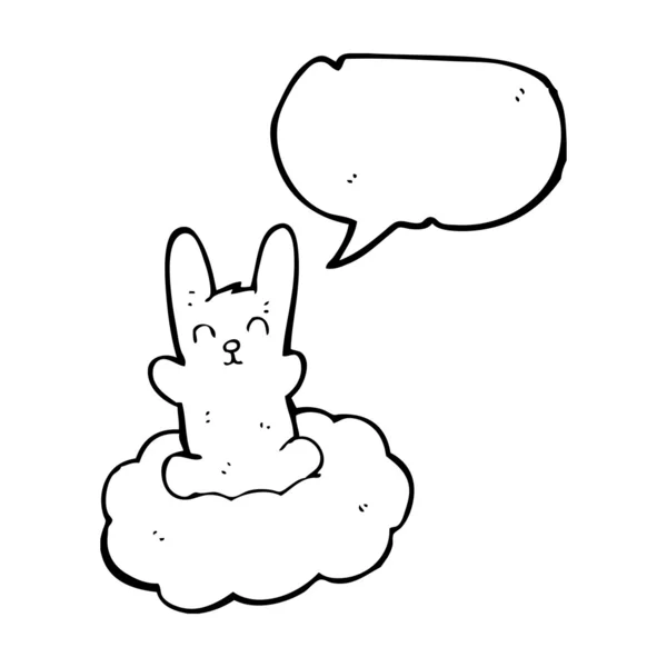 Rabbit on cloud — Stock Vector