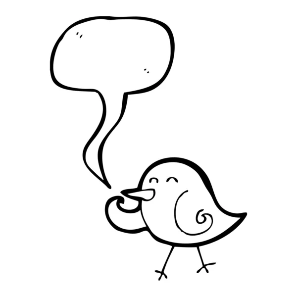 Pequeño pájaro riendo — Vector de stock