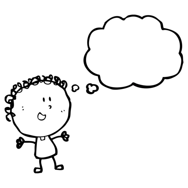Konuşma balonu kadınla doodle — Stok Vektör