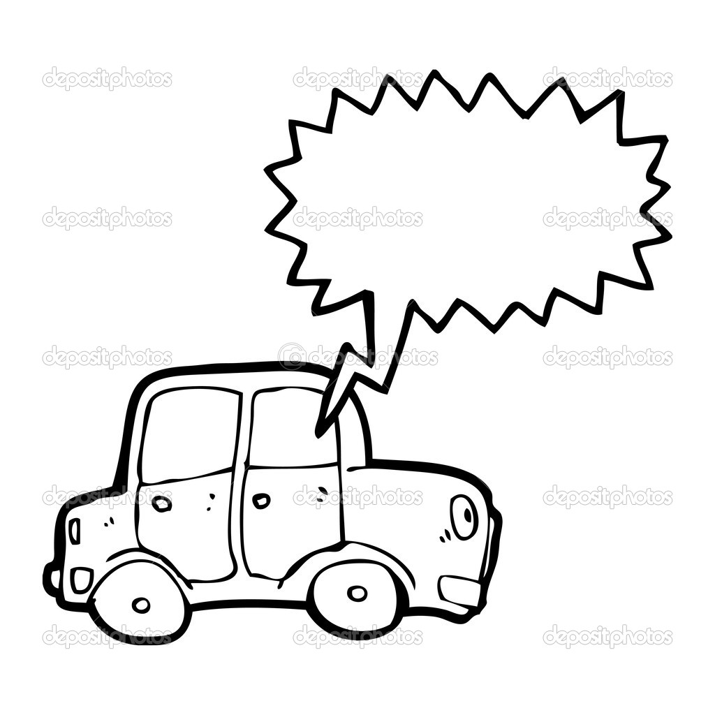 Car honking horn — Stock Vector © lineartestpilot 20343235