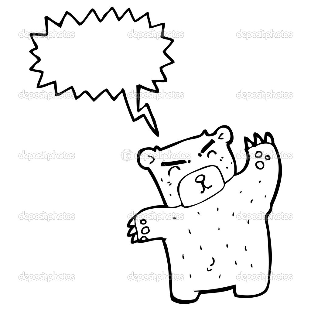 fierce bear — Stock Vector © lineartestpilot #20346595