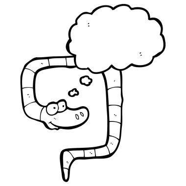 düşünce balonu ile yılan