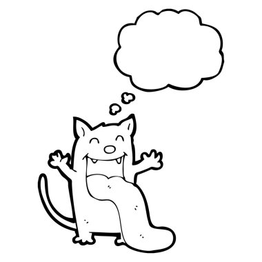 kedi şişko dil ile