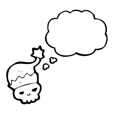 kafatası içinde Noel şapka