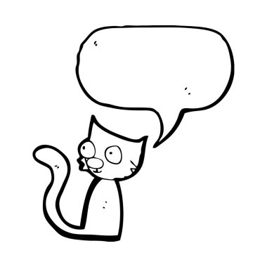 kedi ile konuşma balonu