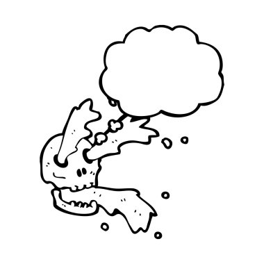 Cadılar Bayramı kafatası sümük göz Yuvaları spewing Brüt