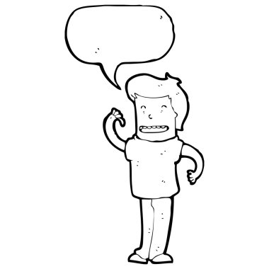 Kendine güvenen adam.