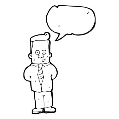 Düşünce kabarcığı olan adam