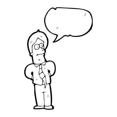 Düşünce kabarcığı olan adam