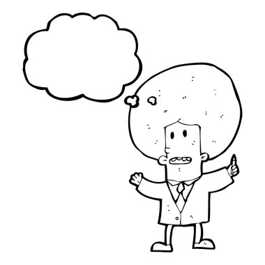 işadamı büyük afro saçlı