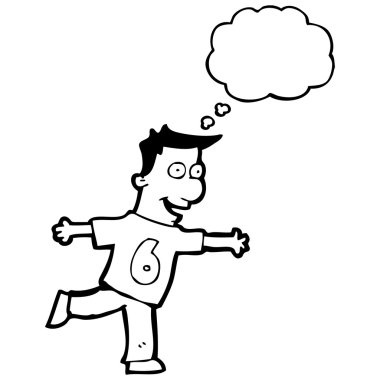 Altı numaralı tişörtlü adam