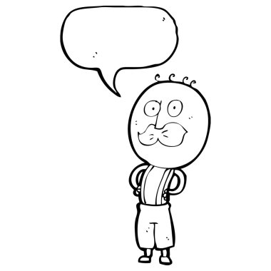 yaşlı bıyıklı adam