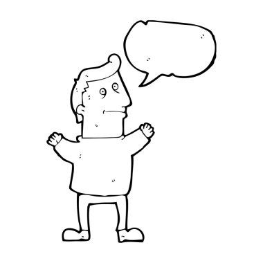 Düşünce kabarcığı olan adam