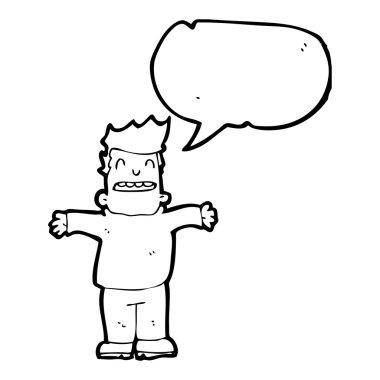 Kolları açık bir adam