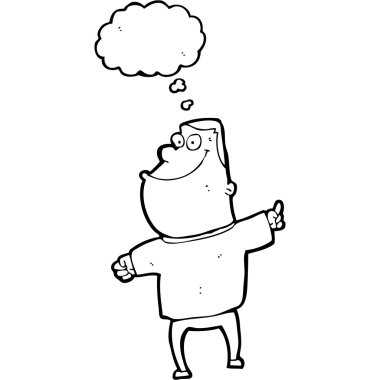 gülümseyen adam işaret