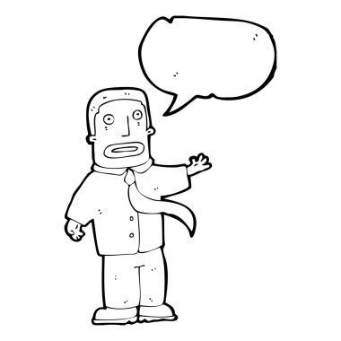 Düşünce baloncuğu olan iş adamı