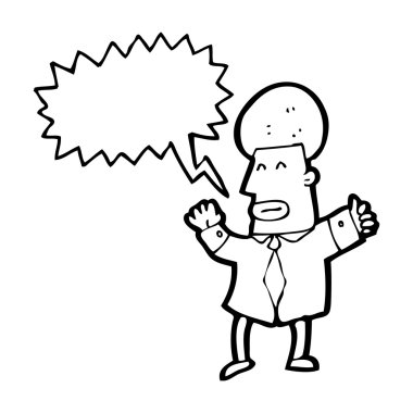 işadamı afro saçlı