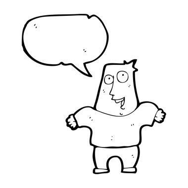 mutlu bir adam omuzlarında shrugging