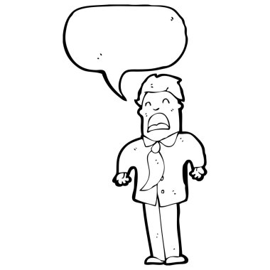 omuzlarında shrugging işadamı