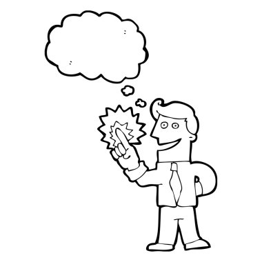 işadamı ile sihirli dokunuş