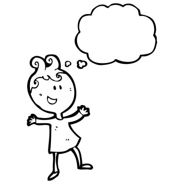 mutlu bir kadın ile konuşma balonu