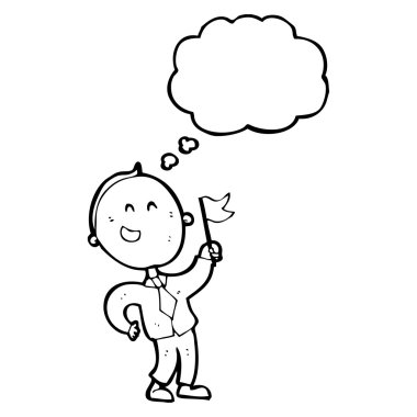 işadamı sallanan beyaz bayrak