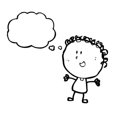 heyecanlı doodle kadın