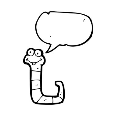 düşünce balonu ile yılan