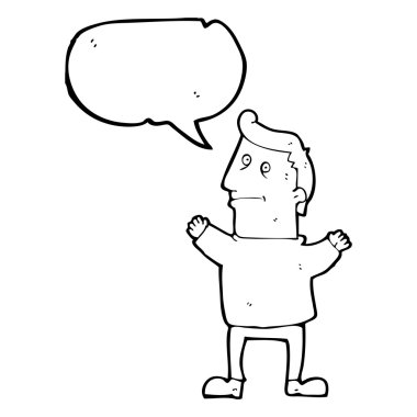 Düşünce kabarcığı olan adam