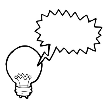 ampul simgesi ile konuşma balonu