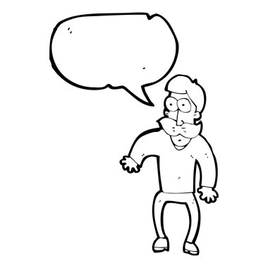 bıyıklı adam düşünce balonu