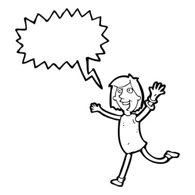 mutlu bir çalışan kadın