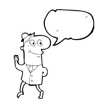 çalışmak için yürüyen adam