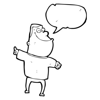 şişman adam işaret