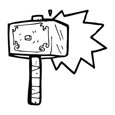 Thor hammer çizgi film