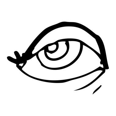 karikatür yorgun göz