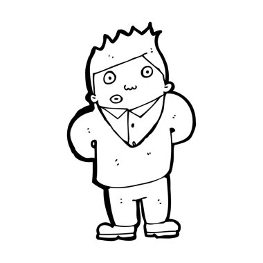 karikatür meraklı adam