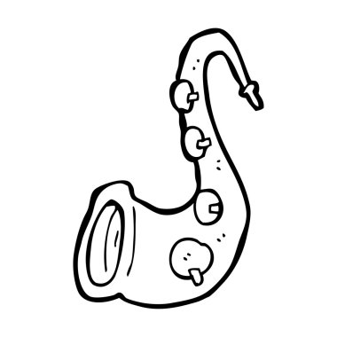 karikatür saksafon çalar