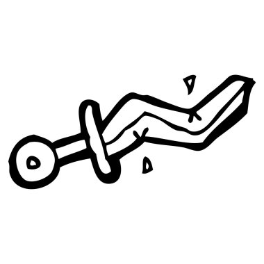 çizgi film bükülmüş yaşlı kılıç