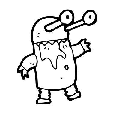 karikatür canavar yaratık robotla kostüm