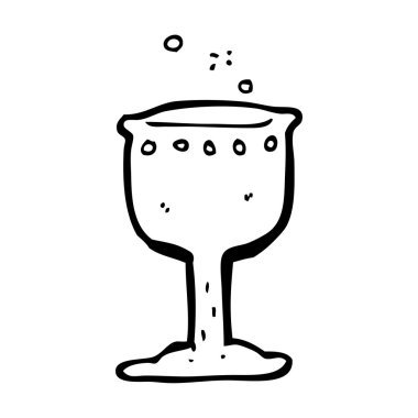 Altın kadehi karikatür