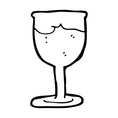 Altın kadehi karikatür